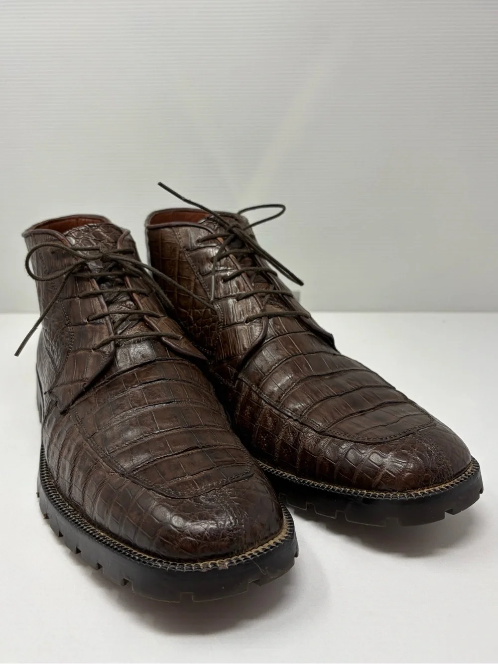 Los Altos Mens Size 11 Exotic Boots Caiman Crocodile Hornback Ankle Chukka